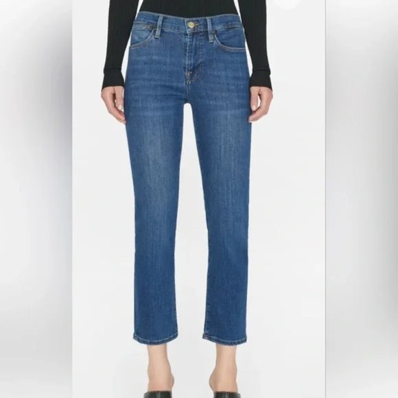 FRAME Le High Straight Jeans  in Dublin Wash - NWT - Size 26 - Picture 1 of 4